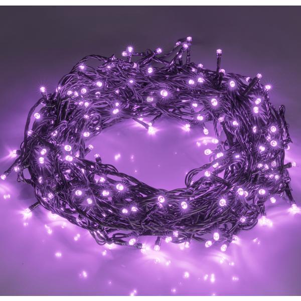200pcs 66ft Christmas Fairy String Lights 8 Lighting Modes Mini Plug-in String Lights Indoor And Outdoor Christmas Garden Wedding Party Decoration Purple