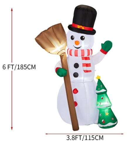 Christmas Inflatable Decoration “ Snowman and Christmas Tree”