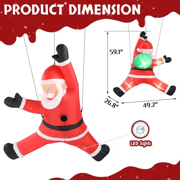 Lighted Christmas Inflatable Decoration Santa Claus