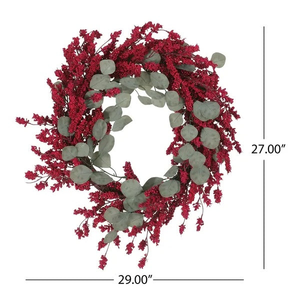 Artificial Christmas Wreath With Eucalyptus