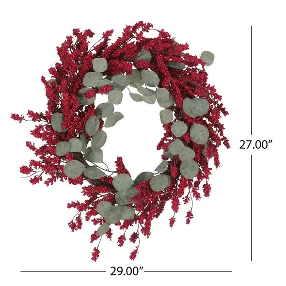 Artificial Christmas Wreath With Eucalyptus