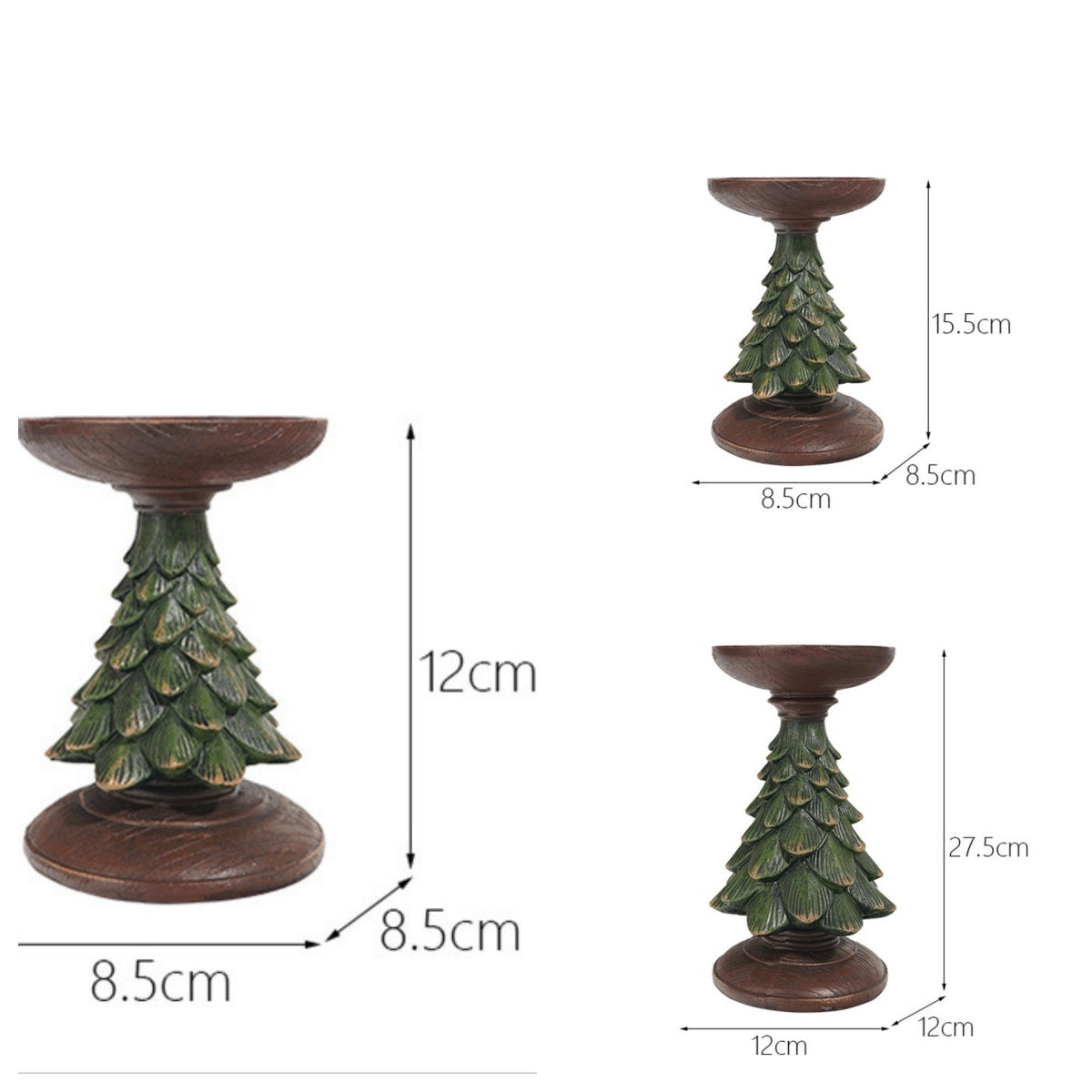 Wooden Christmas Tree Candle Holder